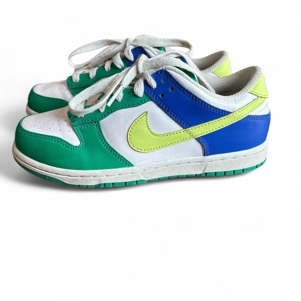 Nike Dunk Low GS Stadium Green Royal 3Y – Kids Color Block Sneakers